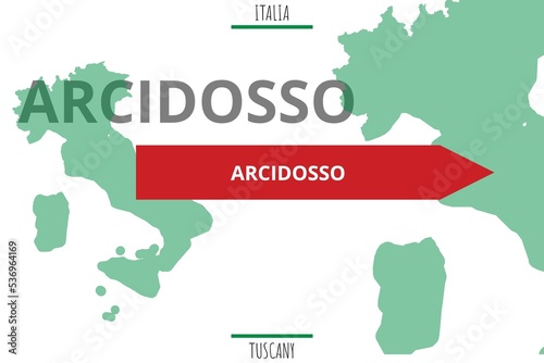 Arcidosso: Illustration mit dem Namen der italienischen Stadt Arcidosso photo