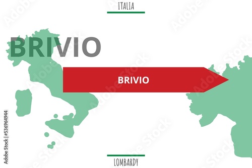 Brivio: Illustration mit dem Namen der italienischen Stadt Brivio photo