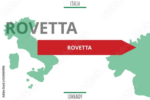 Rovetta: Illustration mit dem Namen der italienischen Stadt Rovetta photo