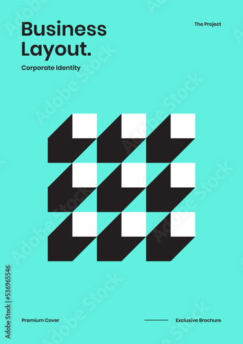 Company identity brochure template. business cover. corporate report abstract geometric layout.