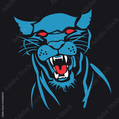  Panther illustration. panther logo ,art, icon , symbol, panther line art colours vector. graphic vector