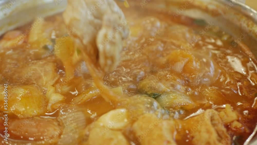 Traditional Korean Kimchi Tteok bokki hot pot soup Traditional Korean Kimchi Tteok bokki hot pot soup