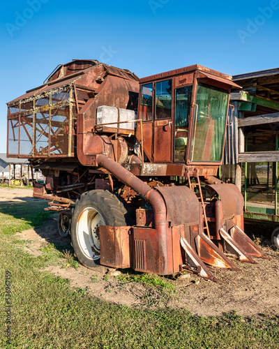 Antique cotton harvester or picker.
