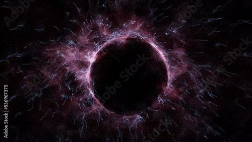 Cosmic energy strings. Energy flows in the form of thin bright elements. Lines form structural fibers