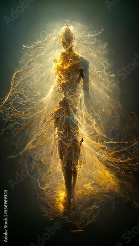 Portrait of a soul showing quantum connections to the divine