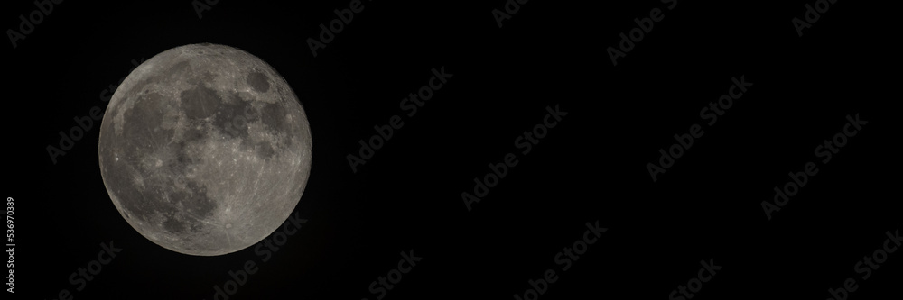 Banner image of Full moon with copy space Banner image of Full moon with copy space