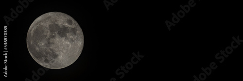 Banner image of Full moon with copy space