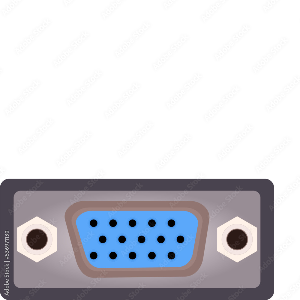 female vga port outline and solid icon in smooth gradient background button female vga port outline and solid icon in smooth gradient background button