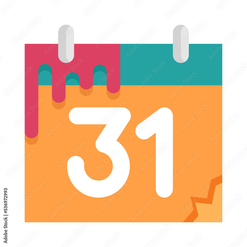 Halloween day icon. Flat design. Calendar with Halloween's day 31st October. Halloween day icon. Flat design. Calendar with Halloween's day 31st October.
