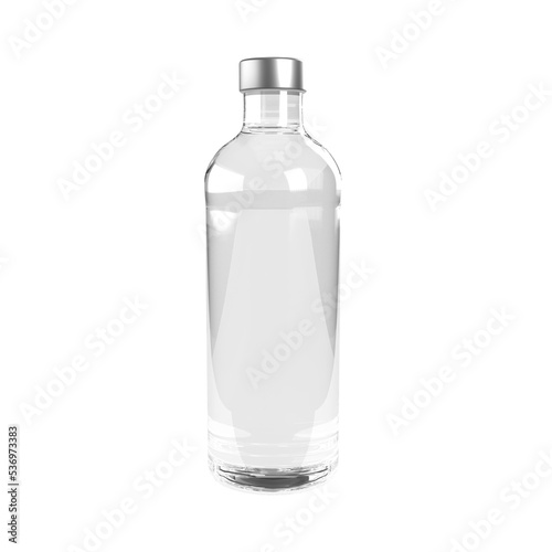 Glass modern water bottle transparent