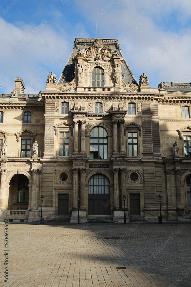 The Louvre palace facade, Paris, France	