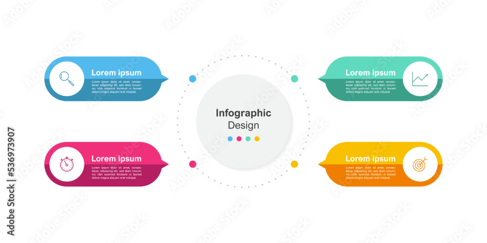 Colorful abstract business infographic template Colorful abstract business infographic template