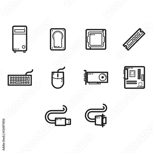 computer icon set