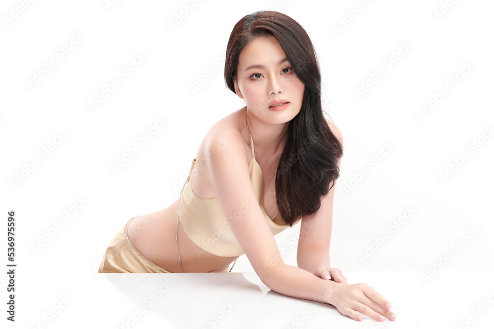 Beautiful young asian woman with clean fresh skin on white background, Face care, Facial treatment, Cosmetology, beauty and spa, Asian women portrait. Beautiful young asian woman with clean fresh skin on white background, Face care, Facial treatment, Cosmetology, beauty and spa, Asian women portrait.