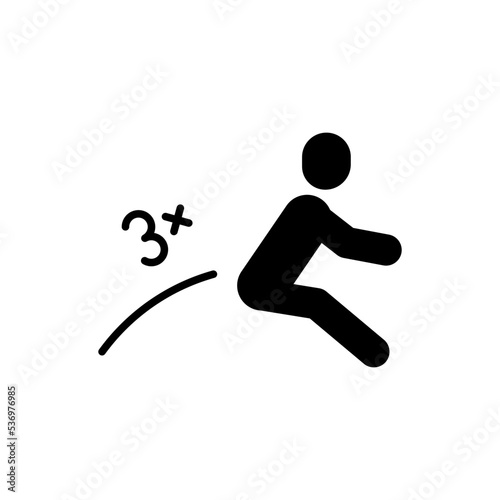 Triple Jump icon design template vector illustration