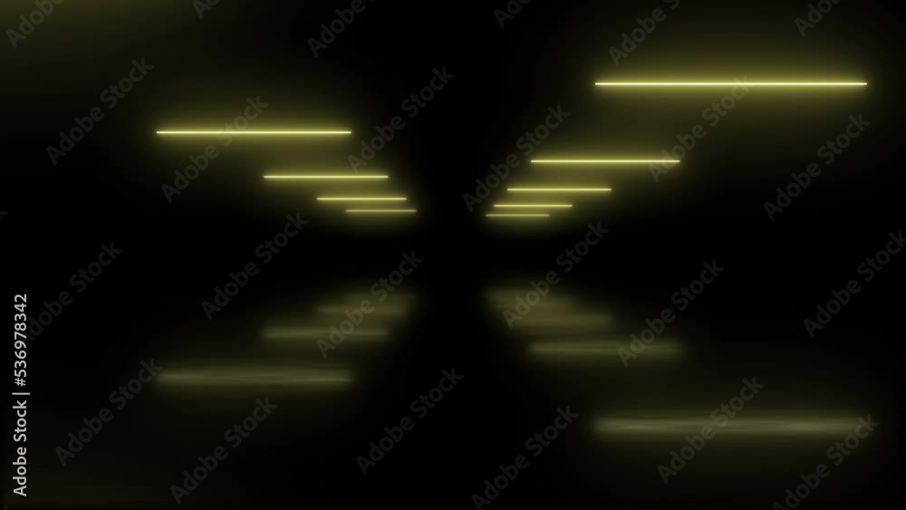 Passing into infinite garage neon lights