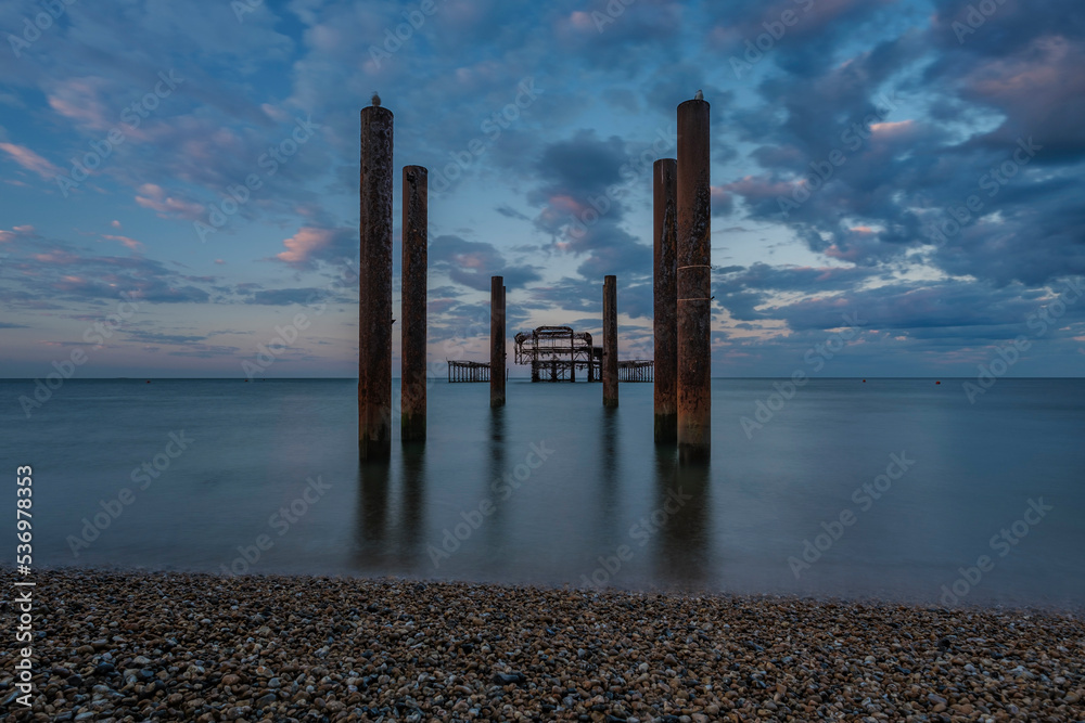 Predawn twilight West Pier Brighton