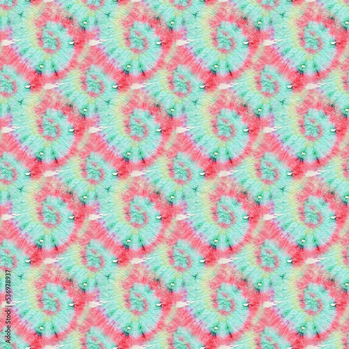 Fototapeta Naklejka Na Ścianę i Meble -  Pink Psychedelic Kaleidoscope. Seamless. Dye