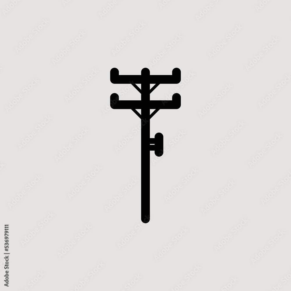 Power pole icon vector logo design template Power pole icon vector logo design template