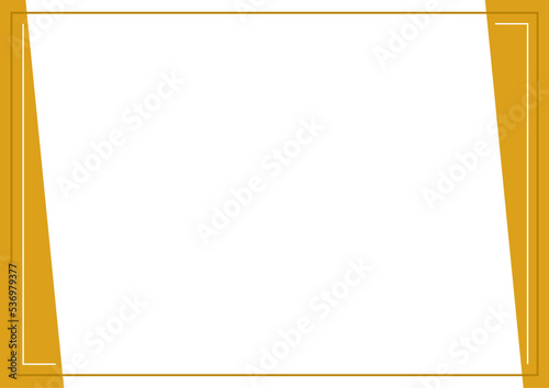 Yellow, orange and white background color with stripe line shape. Suitable for social media post and web internet ads. Template layout. Frame, boarder for text, picture, advertisement. Empty space. 
