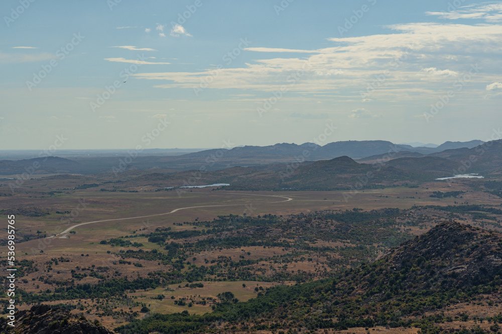 Wichita Mountains Wildlife Refuge in the summer, view from Mount Scott Wichita Mountains Wildlife Refuge in the summer, view from Mount Scott