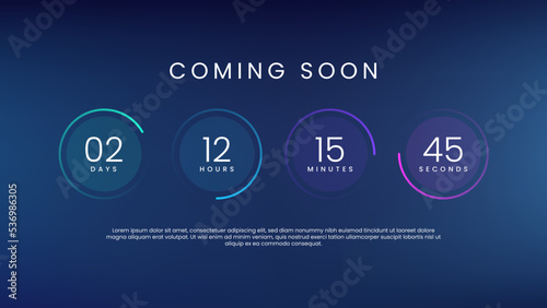 Colorful coming soon countdown timer for website
