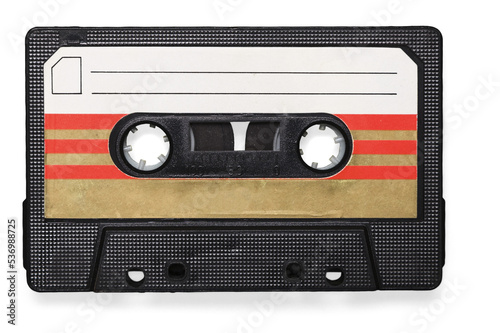 Photographie Cassette tape isolated on white