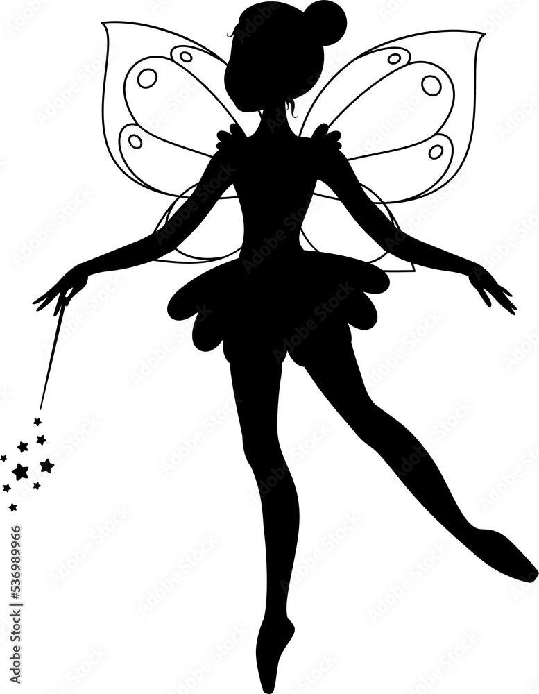 dancing fairy silhouette