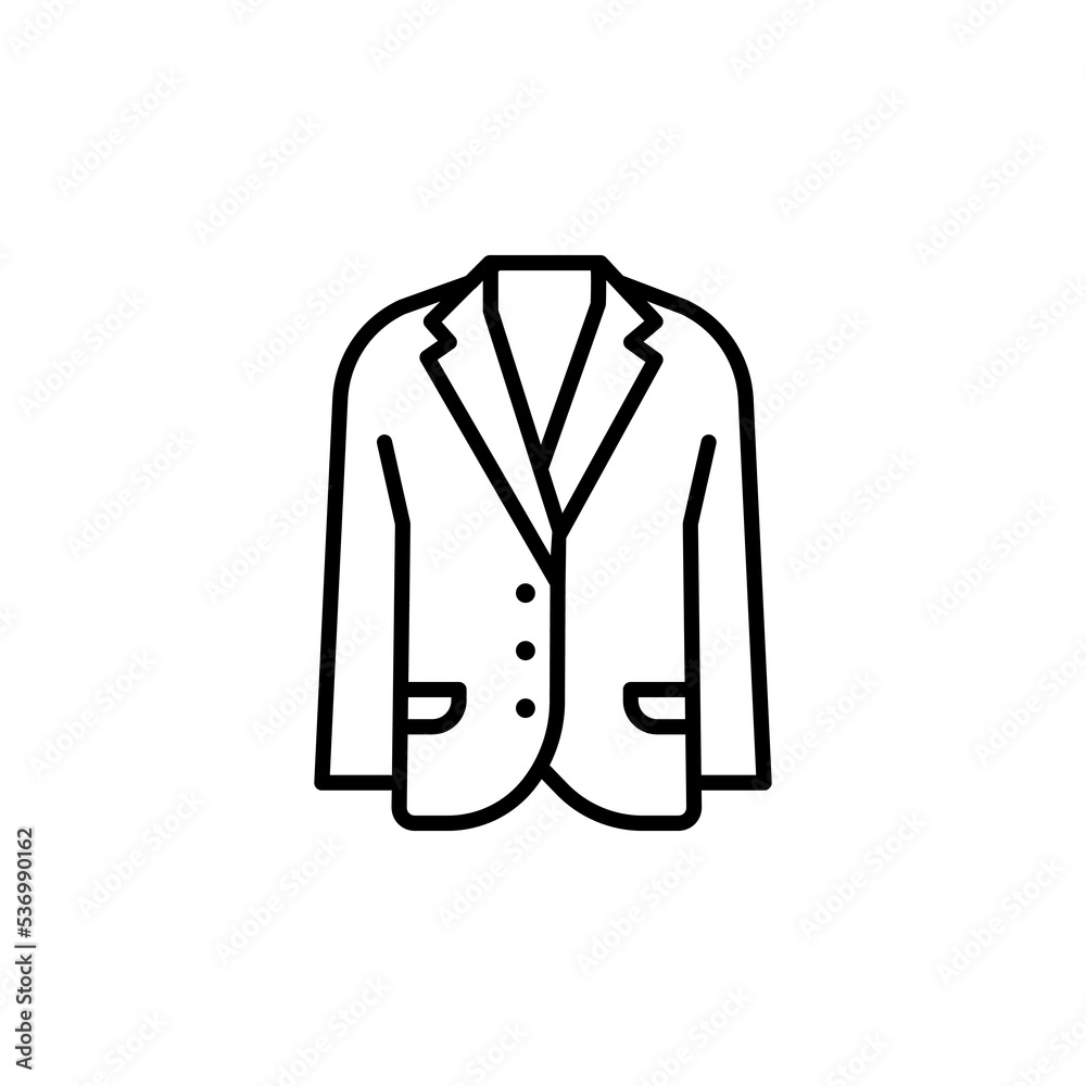 Blazer line icon isolated on white background. Vector illustration Blazer line icon isolated on white background. Vector illustration