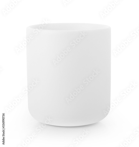 empty cup isolated on white background