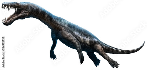Fototapeta Naklejka Na Ścianę i Meble -  Nothosaurus from the Triassic era 3D illustration	
