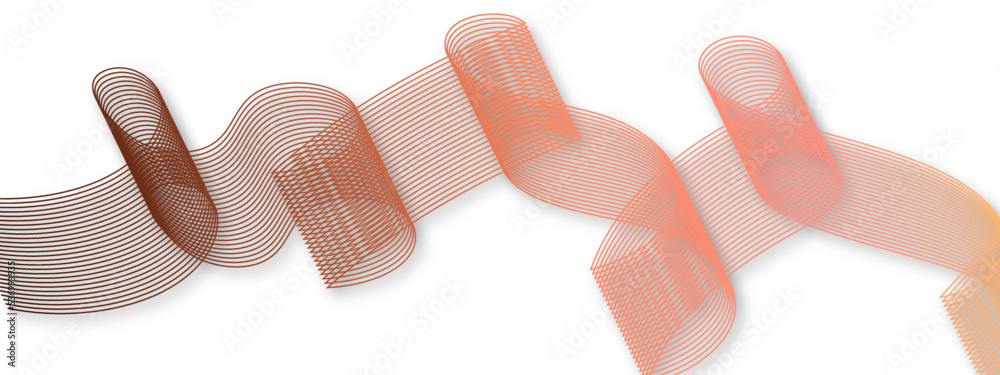 Fototapeta premium Abstract modern colorful red wavy stylized lines background. blending gradient colors. You can use for Web, Texture, Wallpaper, Template, Desktop background, Business banner, poster design.