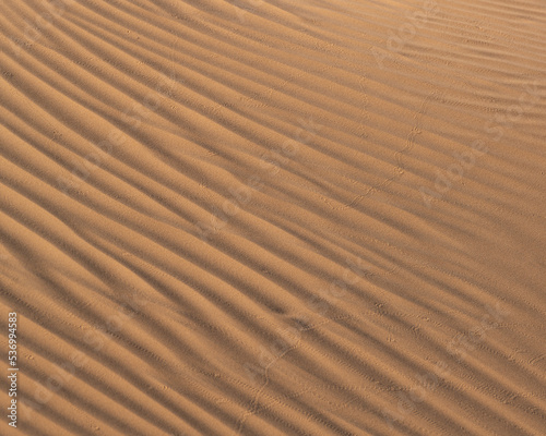 View of wave pattern on the desert sand