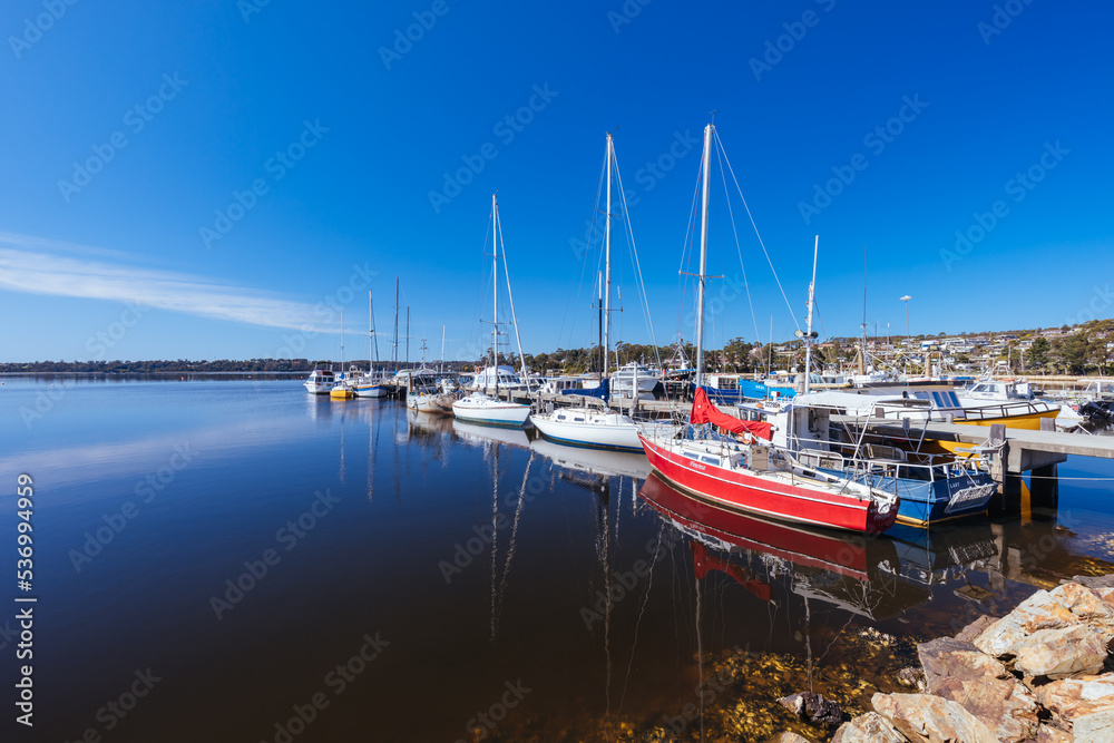 Fototapeta premium St Helens Waterfront in Tasmania Australia