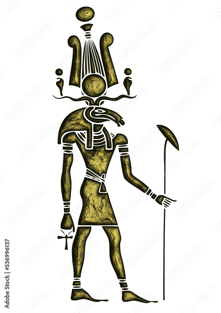 Khensu - God of ancient Egypt on transparent background Khensu - God of ancient Egypt on transparent background