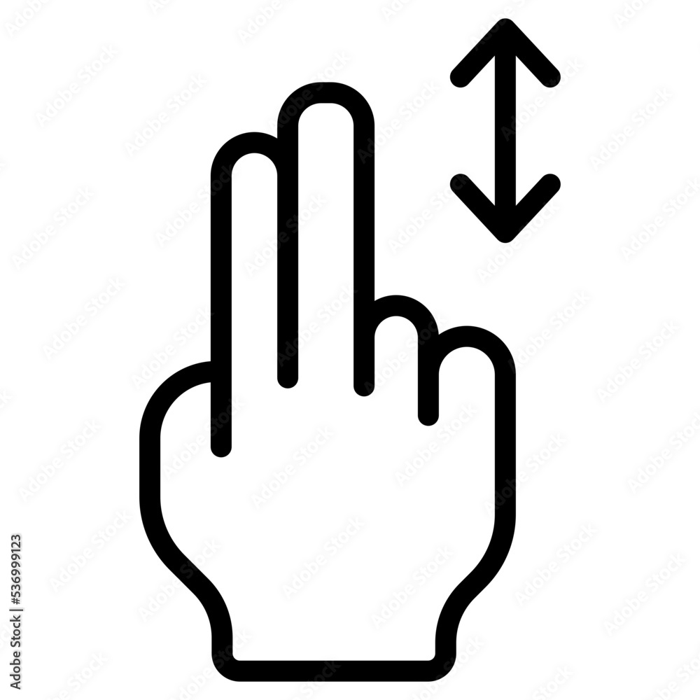 Obraz premium 2x vertical scroll icon