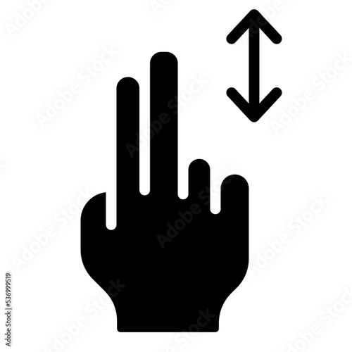 2x vertical scroll icon