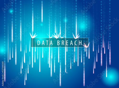 data breach binary code blue