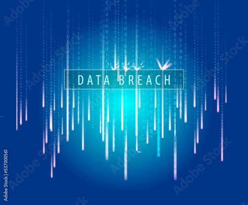 data breach binary code blue