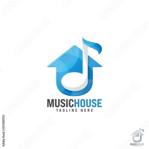 Music House - Music Studio or Music Eduction Logo