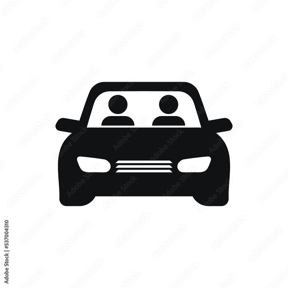 Carpool icon. Car sharing. Road trip.