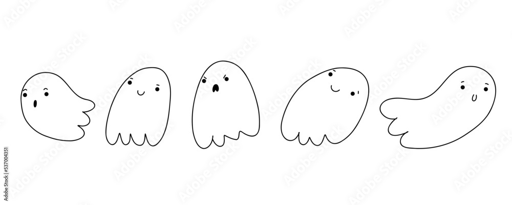 Ghost Doodle 5 Stock Illustration - Download Image Now - Ghost