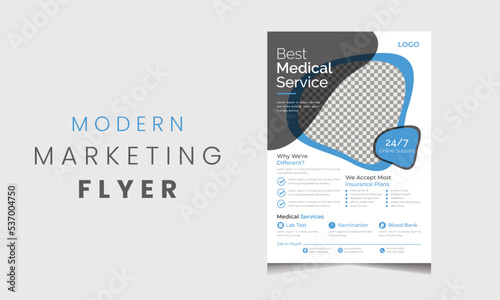 modern vector business design template layout, abstract a4 size paper