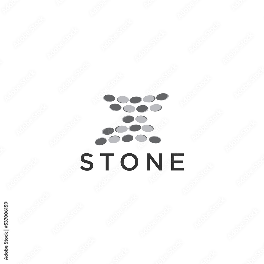 Stone logo icon vector image