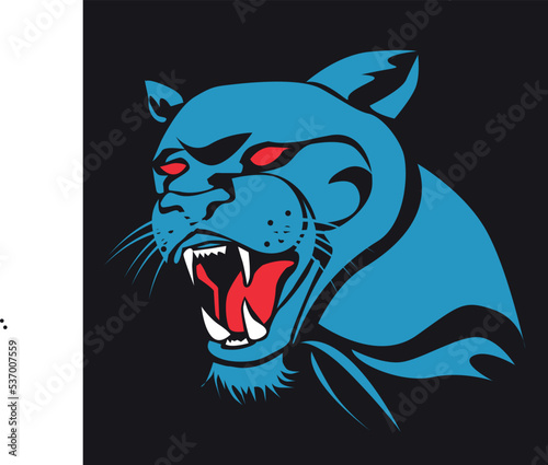  Panther illustration. panther logo ,art, icon , symbol, panther line art colours vector. graphic vector