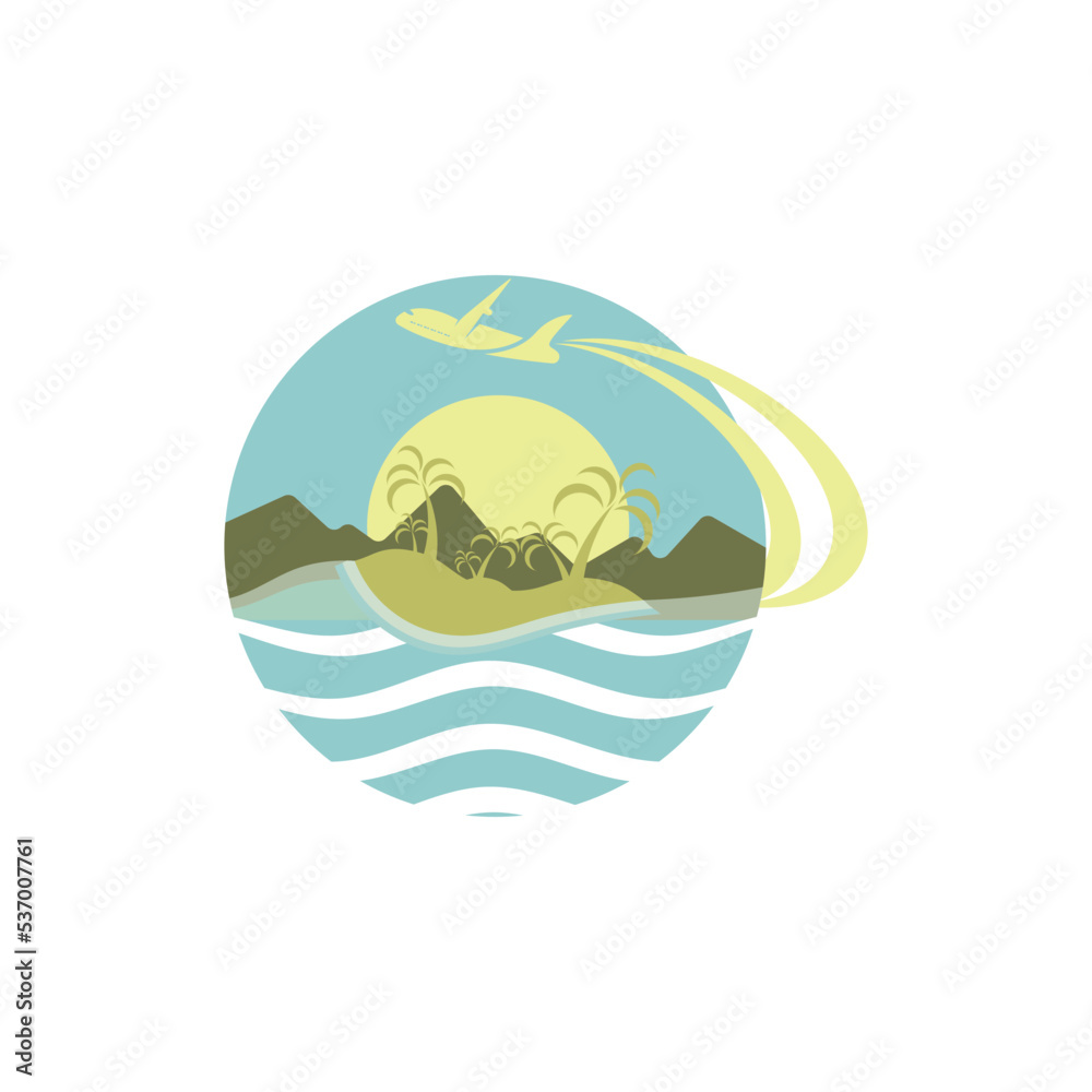 Fototapeta premium travel and holiday logo icon vector