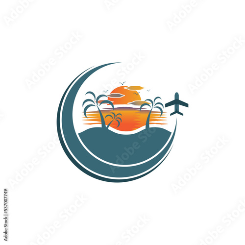 travel and holiday logo icon vector