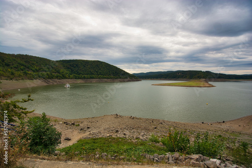 Drought at the Edersee, National Park, Hessen, Germany