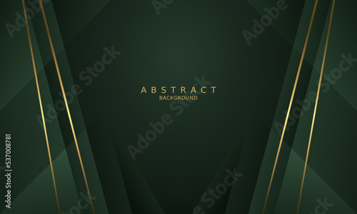 dark green luxury premium background and gold line.