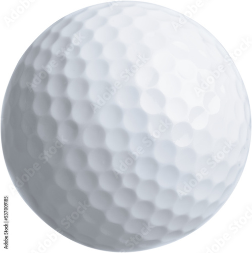 Close Up of Golf Ball, Isolated on Transparent Background